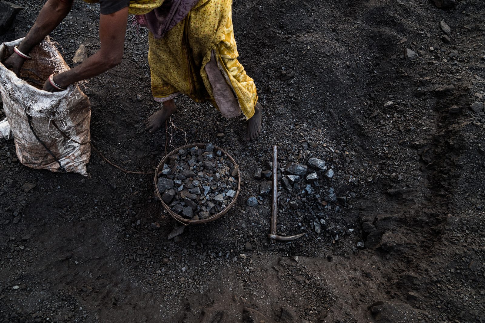 A coal miner and her tools