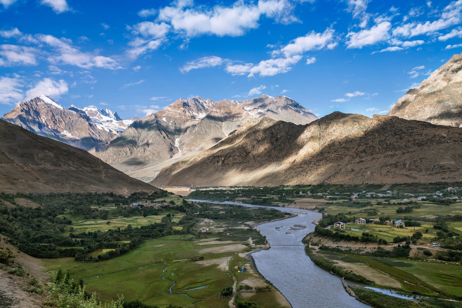 The Suru River, a tributary to the Indus River, flows through India's Suru valley
